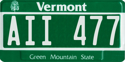 VT license plate AII477