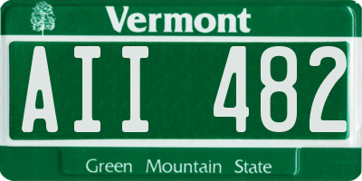 VT license plate AII482