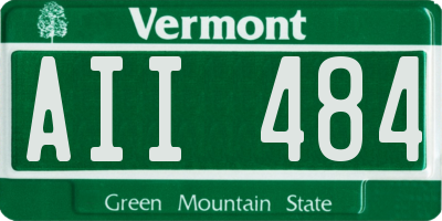 VT license plate AII484