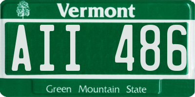 VT license plate AII486