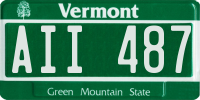 VT license plate AII487