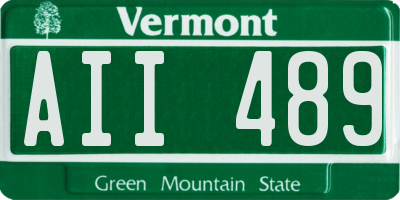 VT license plate AII489