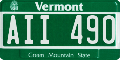 VT license plate AII490