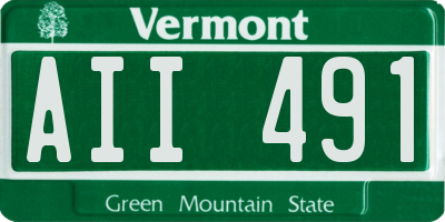 VT license plate AII491