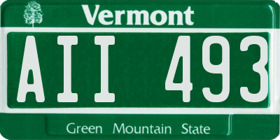 VT license plate AII493