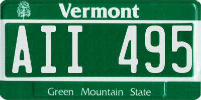 VT license plate AII495