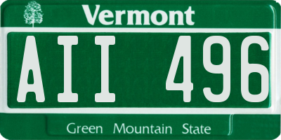 VT license plate AII496