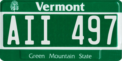 VT license plate AII497