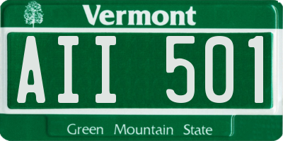 VT license plate AII501