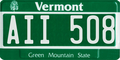 VT license plate AII508