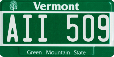 VT license plate AII509