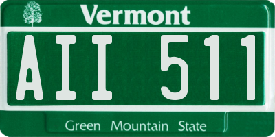 VT license plate AII511