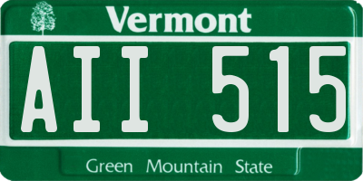 VT license plate AII515