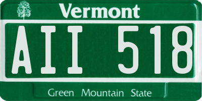 VT license plate AII518