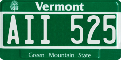 VT license plate AII525