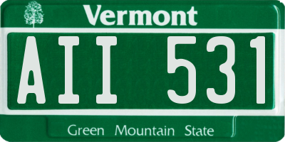 VT license plate AII531