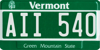 VT license plate AII540