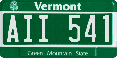VT license plate AII541