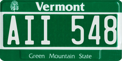 VT license plate AII548