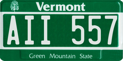 VT license plate AII557