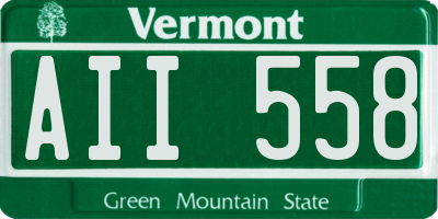 VT license plate AII558