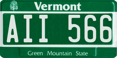VT license plate AII566