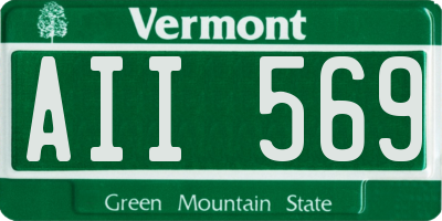 VT license plate AII569