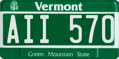 VT license plate AII570