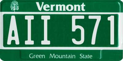 VT license plate AII571