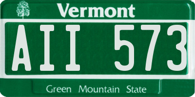VT license plate AII573