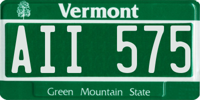 VT license plate AII575