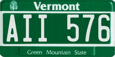 VT license plate AII576