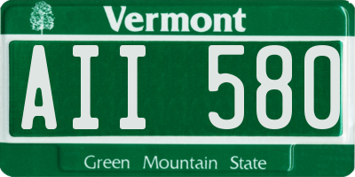 VT license plate AII580