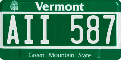 VT license plate AII587