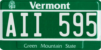 VT license plate AII595