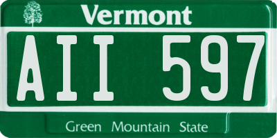 VT license plate AII597