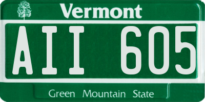 VT license plate AII605