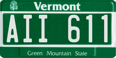 VT license plate AII611