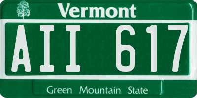 VT license plate AII617