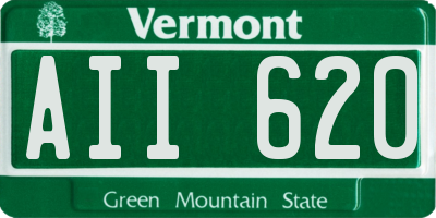 VT license plate AII620
