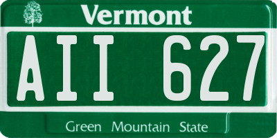 VT license plate AII627