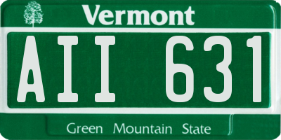 VT license plate AII631