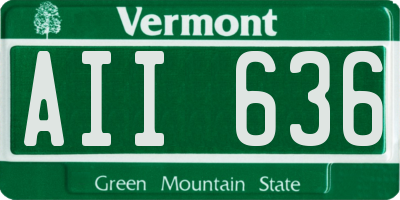 VT license plate AII636