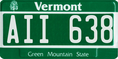 VT license plate AII638
