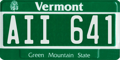 VT license plate AII641