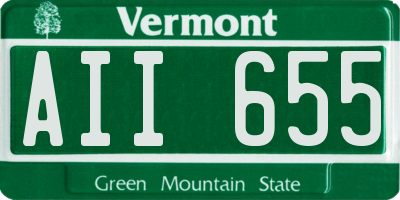 VT license plate AII655