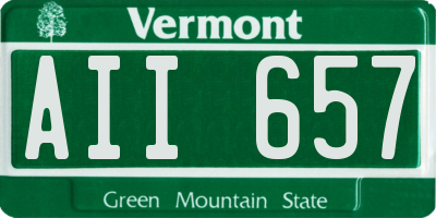 VT license plate AII657