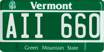 VT license plate AII660