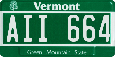 VT license plate AII664