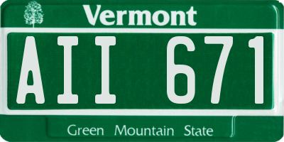 VT license plate AII671